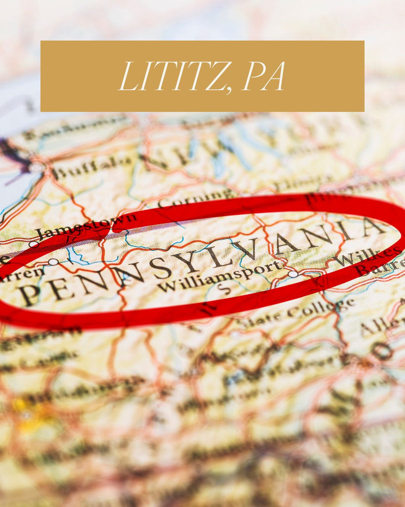 A map of Pennsylvania with bold text overlaid that reads, 'Lititz, PA.' This image promotes Progressive GaitWays’  CTF Labs.