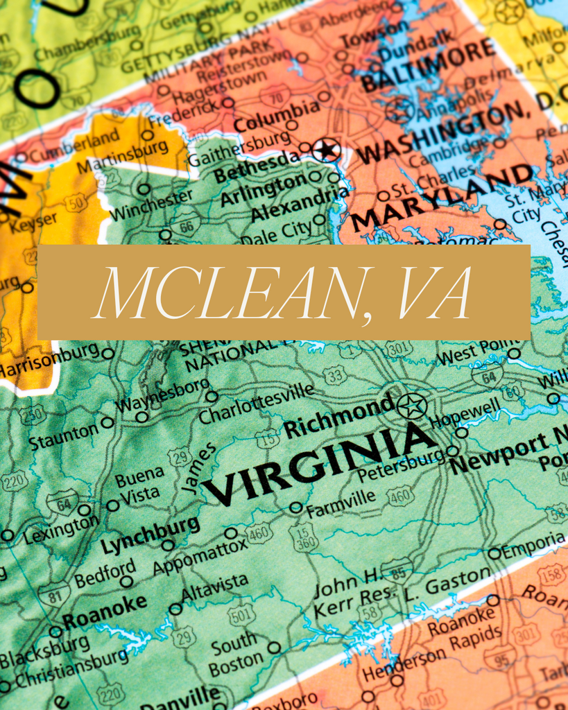 A map of Virginia with bold text overlaid that reads, 'McLean, VA.' This image promotes Progressive GaitWays’  CTF Labs.