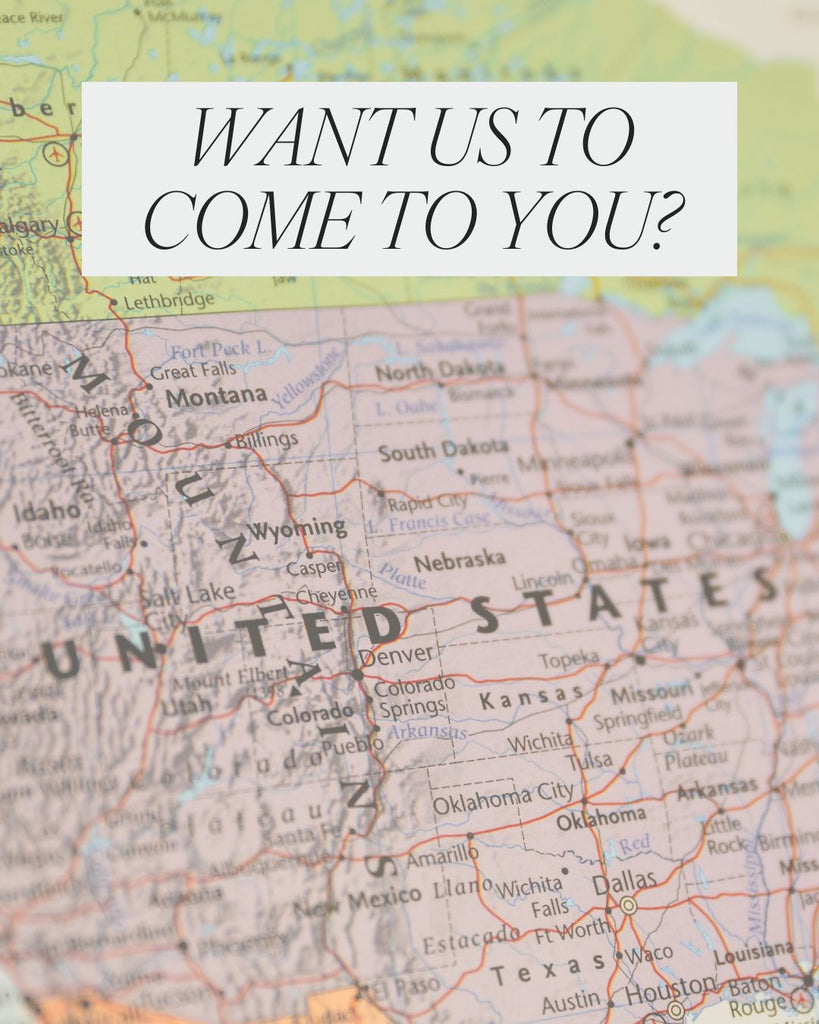 A map of the central United States with bold text overlaid that reads, 'Want us to come to you?' This image promotes Progressive GaitWays’ opportunity to bring CTF Labs to clinicians' preferred locations, inviting interest in hosting nearby hands-on training sessions.